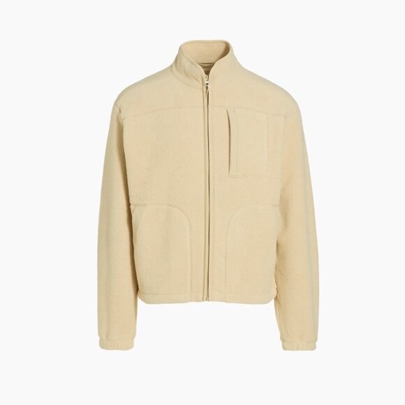 Outdoor Voices Primo Fleece Full-Zip Jacket Beige M - Picture 1 of 11